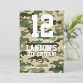 Invitation d'anniversaire du Camouflage (Debout devant)