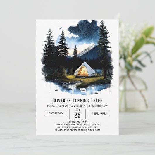 Invitation d'Anniversaire du Camper (Debout devant)