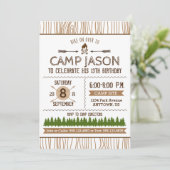 Invitation d'anniversaire du camping (Debout devant)