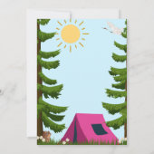 Invitation d'anniversaire du camping (Dos)