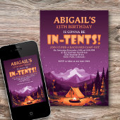 Invitation d'anniversaire du camping
