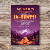 Invitation d'anniversaire du camping