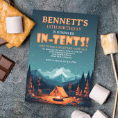 Invitation d'anniversaire du camping