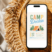 Invitation d'anniversaire du camping