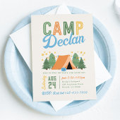 Invitation d'anniversaire du camping