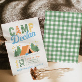 Invitation d'anniversaire du camping