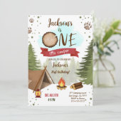 Invitation d'anniversaire du camping (Debout devant)