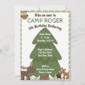 Invitation d'anniversaire du camping (Devant)