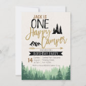 Invitation d'anniversaire du camping Fête de campi (Devant)