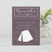 Invitation d'anniversaire du Campout de Glamping (Debout devant)