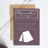 Invitation d'anniversaire du Campout de Glamping