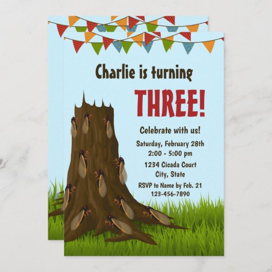 Invitation d'anniversaire du Canada (Devant / Derrière)