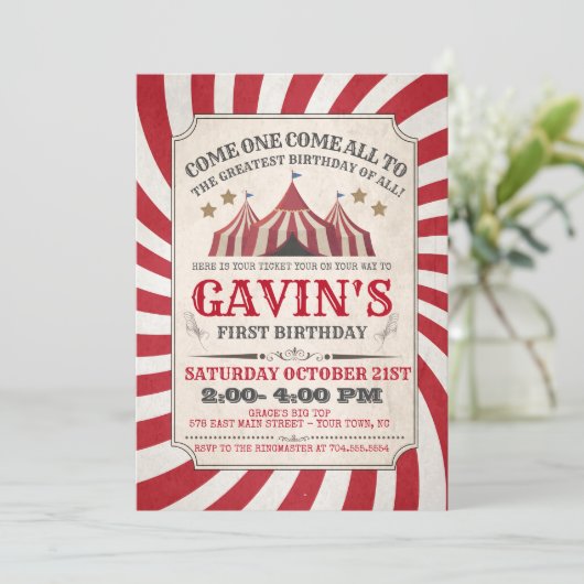 Invitation d'anniversaire du Carnaval (Debout devant)