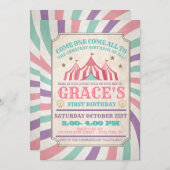 Invitation d'anniversaire du Carnaval (Devant / Derrière)