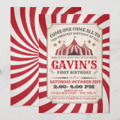 Invitation d'anniversaire du Carnaval (Devant / Derrière)