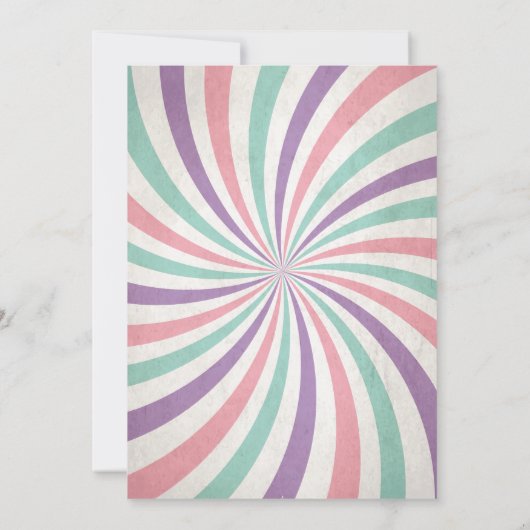 Invitation d'anniversaire du Carnaval (Dos)