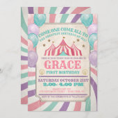 Invitation d'anniversaire du Carnaval (Devant / Derrière)