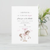 Invitation d'anniversaire du carrousel (Debout devant)
