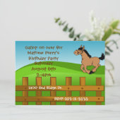 Invitation d'anniversaire du Cartoon Horse (Debout devant)