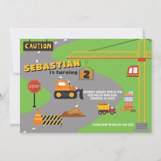 Invitation d'anniversaire du chantier (Devant)