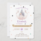 Invitation d'anniversaire du château de la princes (Devant)