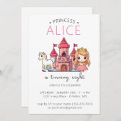 Invitation d'anniversaire du Château de la Princes (Devant / Derrière)
