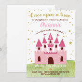 Invitation d'anniversaire du château du Royaume de (Devant / Derrière)