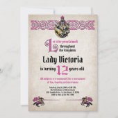 Invitation d'anniversaire du Chevalier médiéval (Devant)