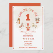 Invitation d'anniversaire du cirque (Devant / Derrière)