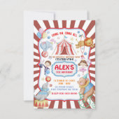Invitation d'anniversaire du cirque (Devant)