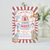 Invitation d'anniversaire du cirque (Debout devant)