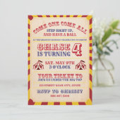 Invitation d'anniversaire du cirque (Debout devant)
