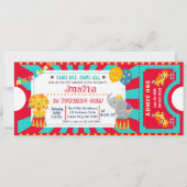 Invitation d'anniversaire du cirque (Devant)