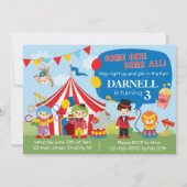 Invitation d'anniversaire du cirque (Devant)