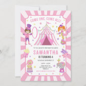 Invitation d'anniversaire du cirque carnaval (Devant)