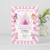 Invitation d'anniversaire du cirque carnaval (Debout devant)