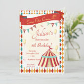 Invitation d'anniversaire du cirque, Carnaval édit (Debout devant)