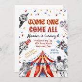 Invitation d'anniversaire du cirque | Invitation a (Devant / Derrière)