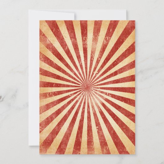 Invitation d'anniversaire du Cirque vintage (Dos)