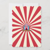 Invitation d'anniversaire du cirque vintage (Dos)