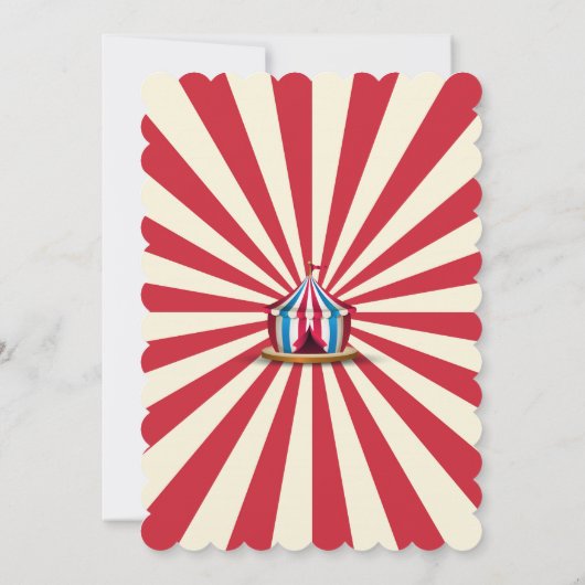 Invitation d'anniversaire du cirque vintage (Dos)
