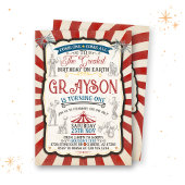 Invitation d'anniversaire du cirque vintage
