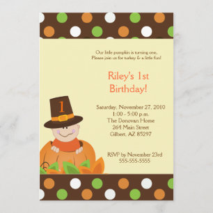 Invitation d'anniversaire du citrouille 5x7 de
