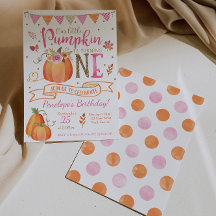 Invitation d'anniversaire du citrouille, automne