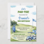 Invitation d'anniversaire du club de golf (Devant)