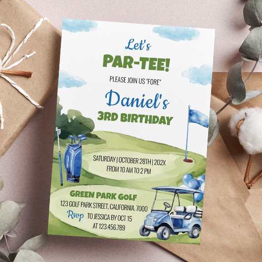 Invitation d'anniversaire du club de golf