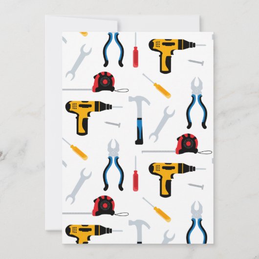 Invitation d'anniversaire du constructeur, Handyma (Dos)