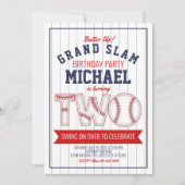 Invitation d'anniversaire du deuxième baseball (Devant)