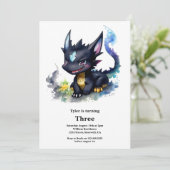 Invitation d'anniversaire du dragon (Debout devant)