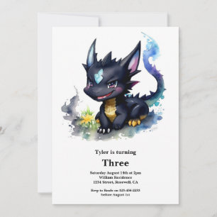 Invitation d'anniversaire du dragon